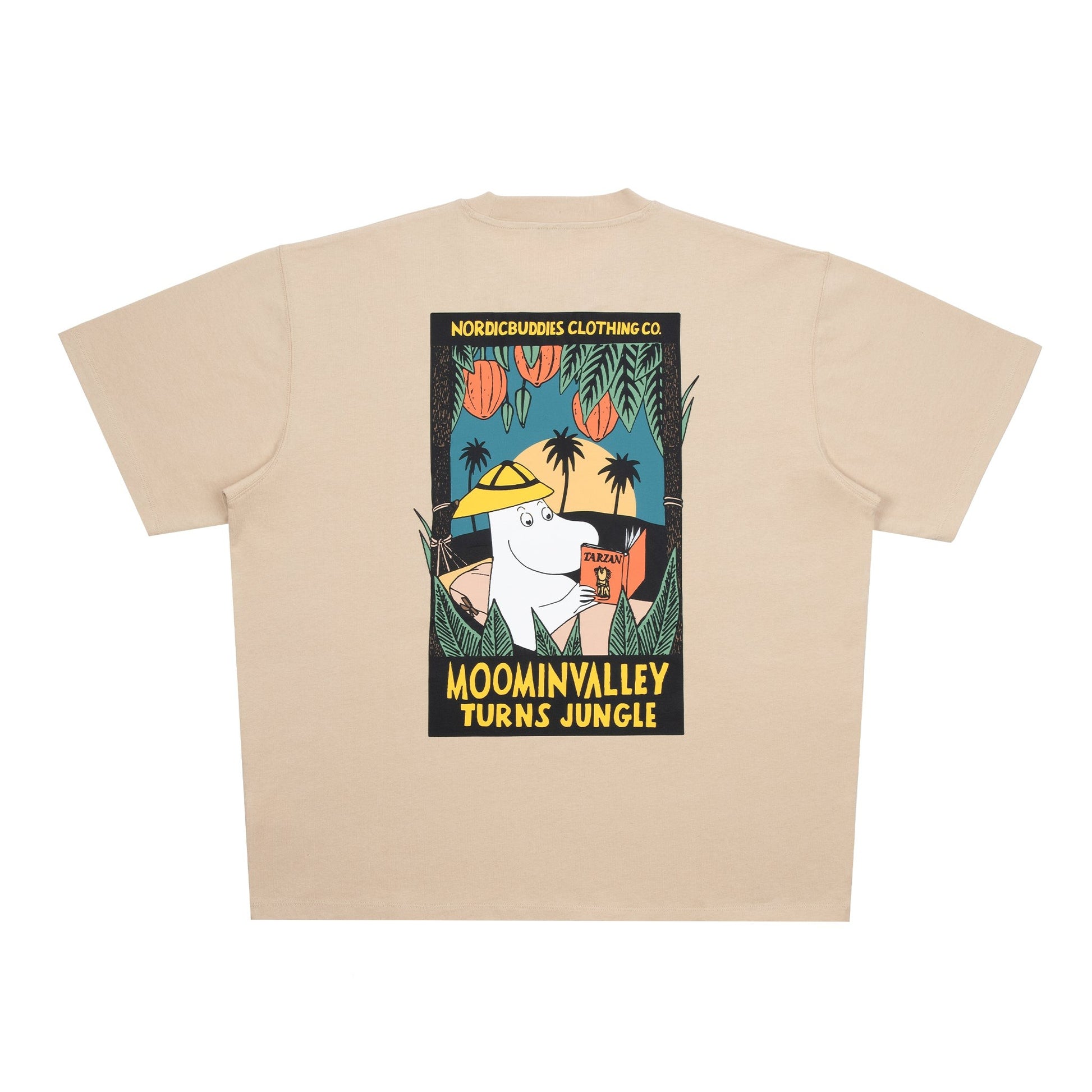 Moomintroll Jungle Heavy Unisex T-shirt - Beige